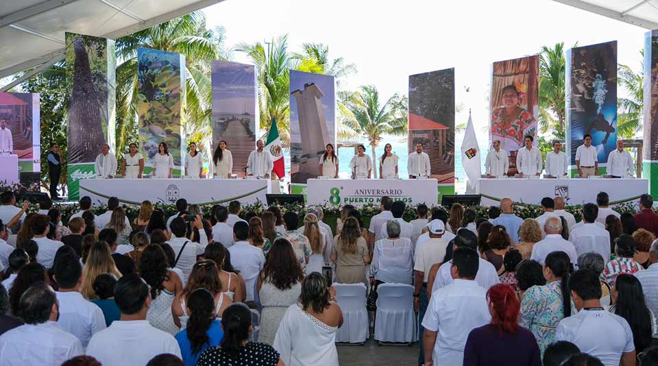Ceremonia Solemne del Aniversario de Puerto Morelos